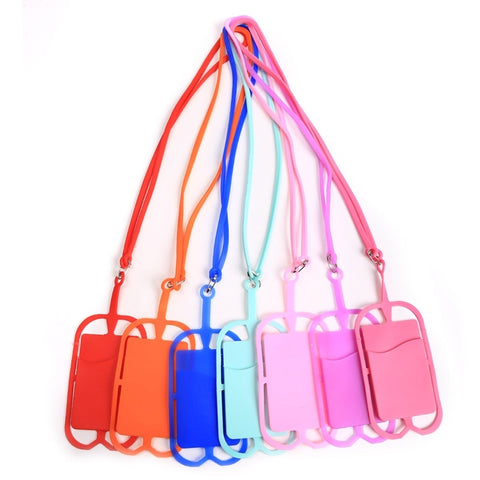 Mobile phone silicone lanyard belt neck bracelet necklace card clip sets DIY