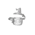 Cute Halloween Decoracion Jewelry Women Rings Witch Hats Broom Mop Pumpkin Lamp Alloy Finger Rings Hollow Out Men's R2139