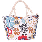 2022 Fashion Folding Women Big Size Handbag Tote Ladies Casual Flower Printing Canvas Graffiti Shoulder Bag Beach Bolsa Feminina