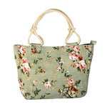 2022 Fashion Folding Women Big Size Handbag Tote Ladies Casual Flower Printing Canvas Graffiti Shoulder Bag Beach Bolsa Feminina