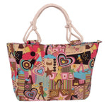 2022 Fashion Folding Women Big Size Handbag Tote Ladies Casual Flower Printing Canvas Graffiti Shoulder Bag Beach Bolsa Feminina