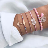 IPARAM3 Bohemian Shell Map Turtle Bracelet Set 2019 Retro Geometric Statement Female Glamour Fashion Jewelry Jewelry Gift