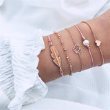 IPARAM3 Bohemian Shell Map Turtle Bracelet Set 2019 Retro Geometric Statement Female Glamour Fashion Jewelry Jewelry Gift