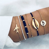 IPARAM3 Bohemian Shell Map Turtle Bracelet Set 2019 Retro Geometric Statement Female Glamour Fashion Jewelry Jewelry Gift