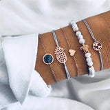 IPARAM3 Bohemian Shell Map Turtle Bracelet Set 2019 Retro Geometric Statement Female Glamour Fashion Jewelry Jewelry Gift