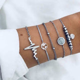 IPARAM3 Bohemian Shell Map Turtle Bracelet Set 2019 Retro Geometric Statement Female Glamour Fashion Jewelry Jewelry Gift